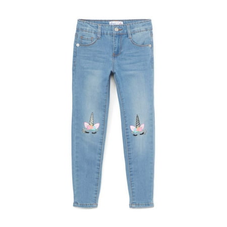 Freestyle Revolution Girls Little Denim Flocking Stars Skinny Jeans